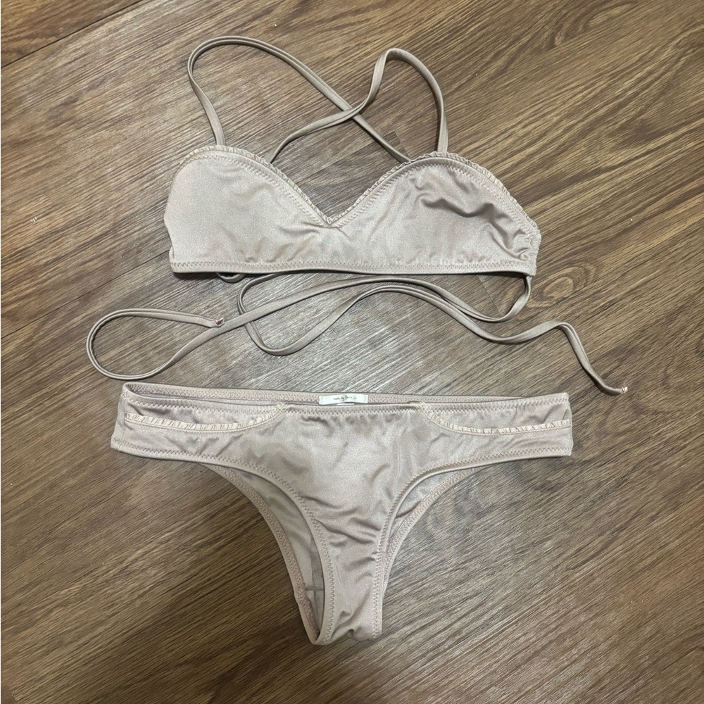 Neutral Beige Women’s Bikini Set - Lightweight Two-Piece Swim